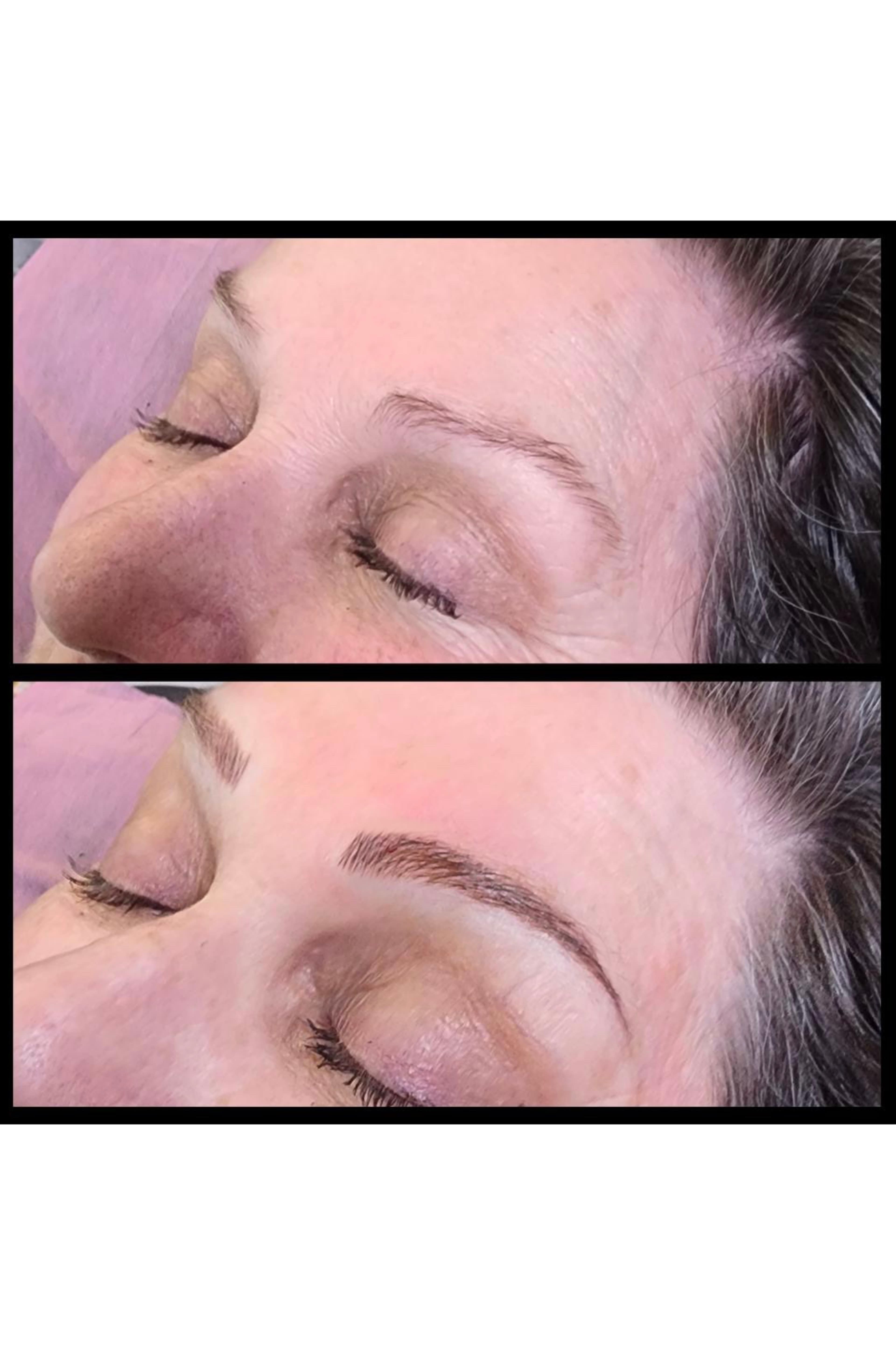 Before and after, Microblading. By Kat
